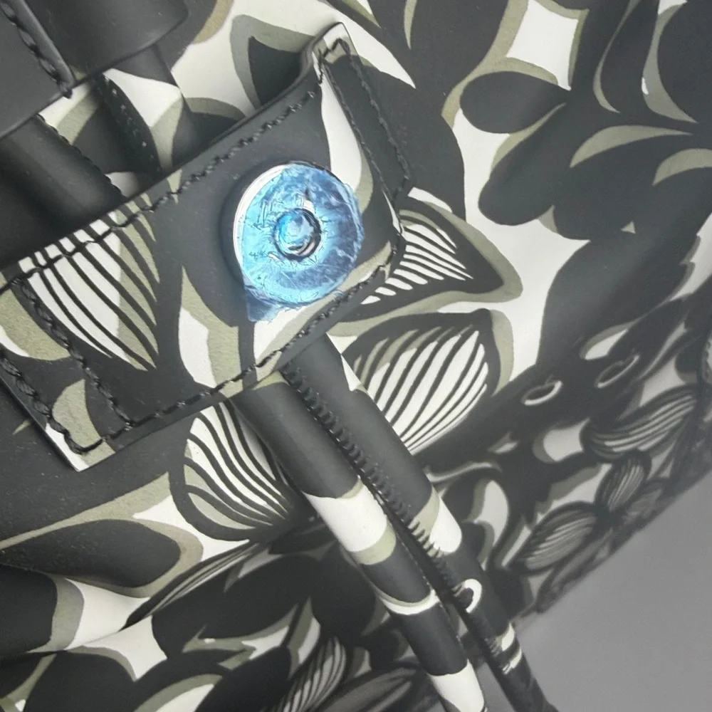 NWT CHRISTIAN LOUBOUTIN Explorafunk backpack. Black and white floral large.